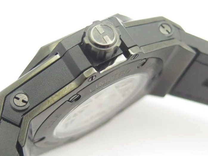 MIROTIME 0402 Stylish Calatrava 5524 Pilot Travel Time SS GRF Black Dial on Black Leather Strap A324 V 7108